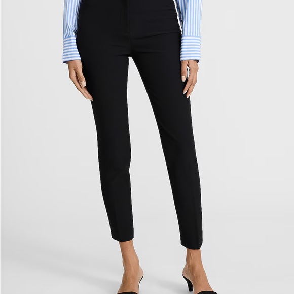 Express Black Skinny Pants Columnist Ankle High Rise XS dress pants - Picture 1 of 6